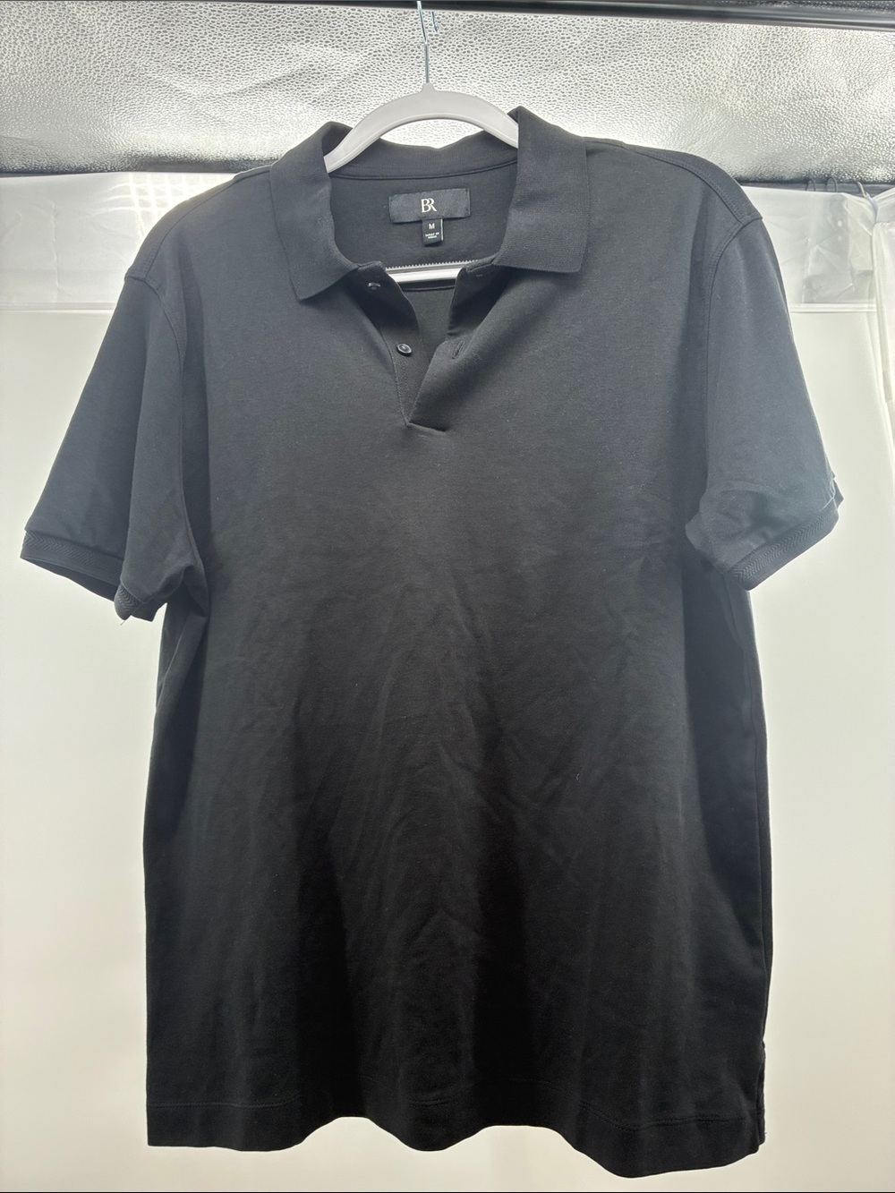 Banana Republic Black Short-Sleeve Polo